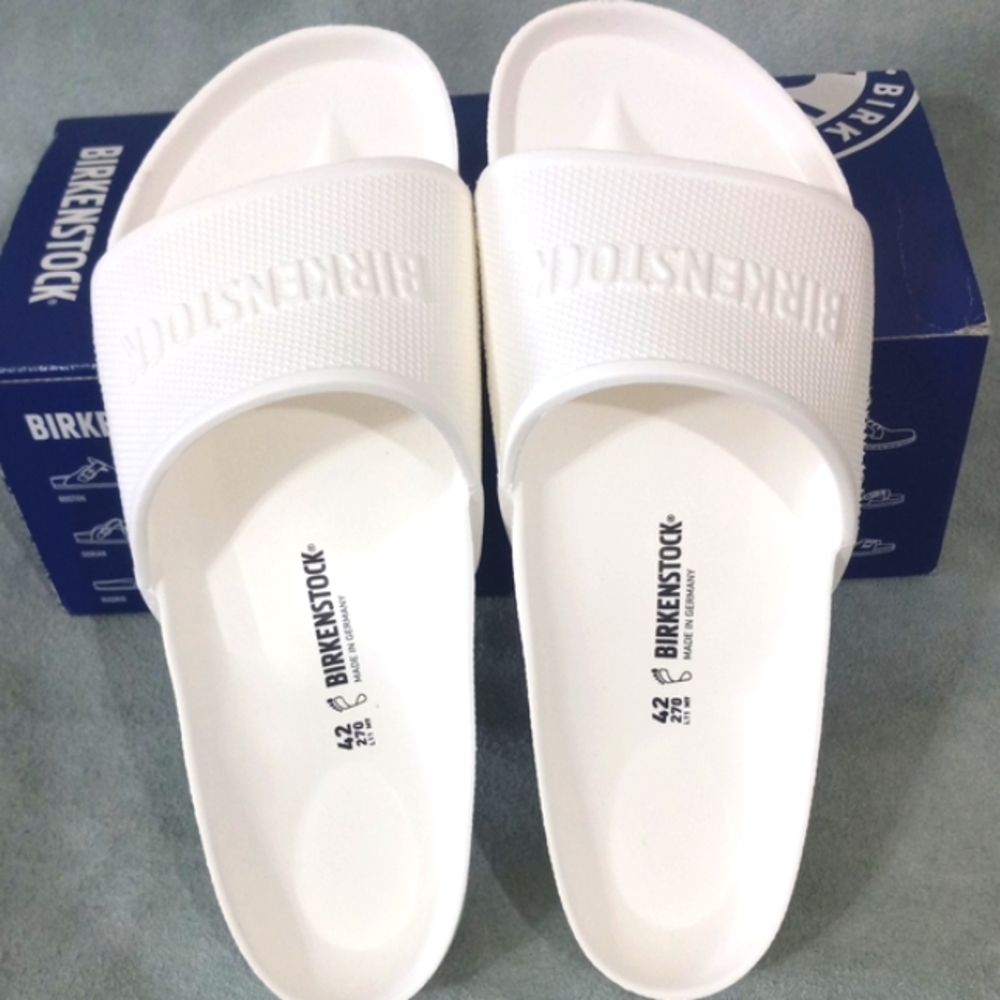 BIRKENSTOCK Men's Sandals Size 42 Color White.  New in box. - Picture 2 of 10
